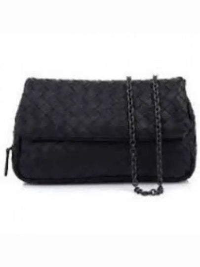 Intrecciato Chain Shoulder Bag Black - BOTTEGA VENETA - BALAAN 2