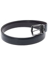 Men's Small Gancini Buckle Reversible Leather Belt Black - SALVATORE FERRAGAMO - BALAAN 4