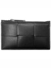 Maxi Intrecciato Zipper Coin Purse Black - BOTTEGA VENETA - BALAAN 2