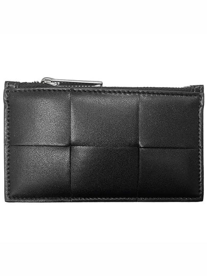 Maxi Intrecciato Zipper Coin Purse Black - BOTTEGA VENETA - BALAAN 2