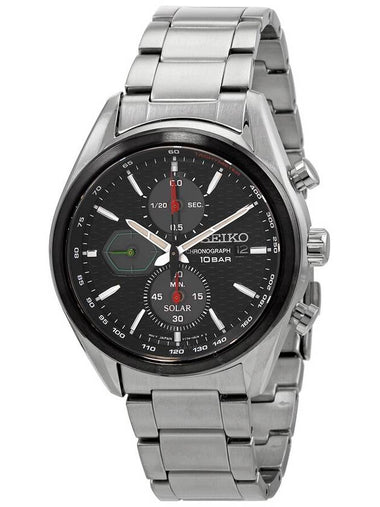 Seiko Chronograph Black Dial Stainless Steel Men's Watch SSC803 - SEIKO - BALAAN 1