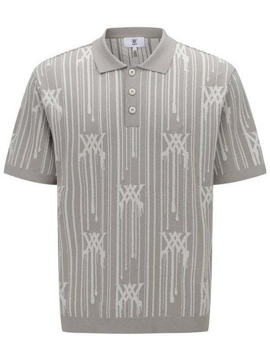 MEN RAIN LOGO SHORT SLEEVE SWEATERBE - ANEWGOLF - BALAAN 1