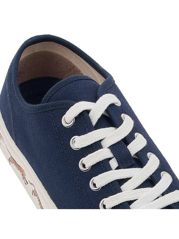 Lace Up Canvas Low Top Sneakers Blue - KENZO - BALAAN 9