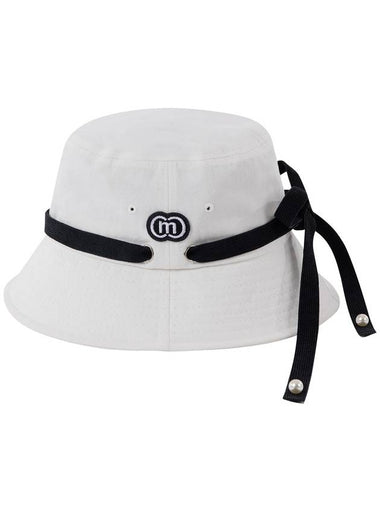 Golf Ribbon Decoration White Bucket Hat DO6212AH82-1 - DOYOUKNOWMC GOLF WEAR - BALAAN 1