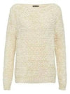 Arequipa Striped Boat Neck Knit Top Beige - LORO PIANA - BALAAN 2