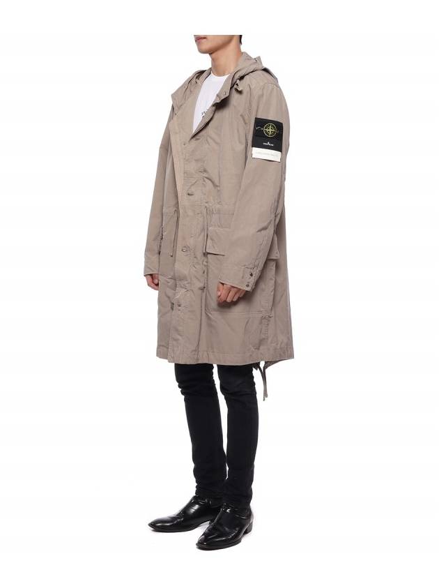 Cupro Cotton Twill TC Parka Beige - STONE ISLAND - BALAAN 5