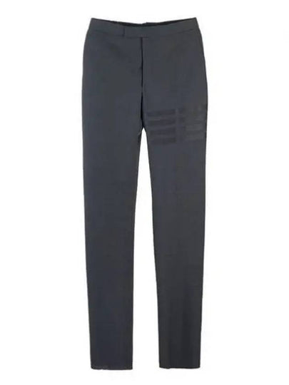 Diagonal Plain Weave Classic Wool Slacks Grey - THOM BROWNE - BALAAN 2