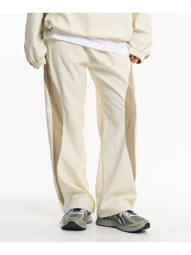 Nylon Side Curve Track Pants Cream - MOO - BALAAN 2