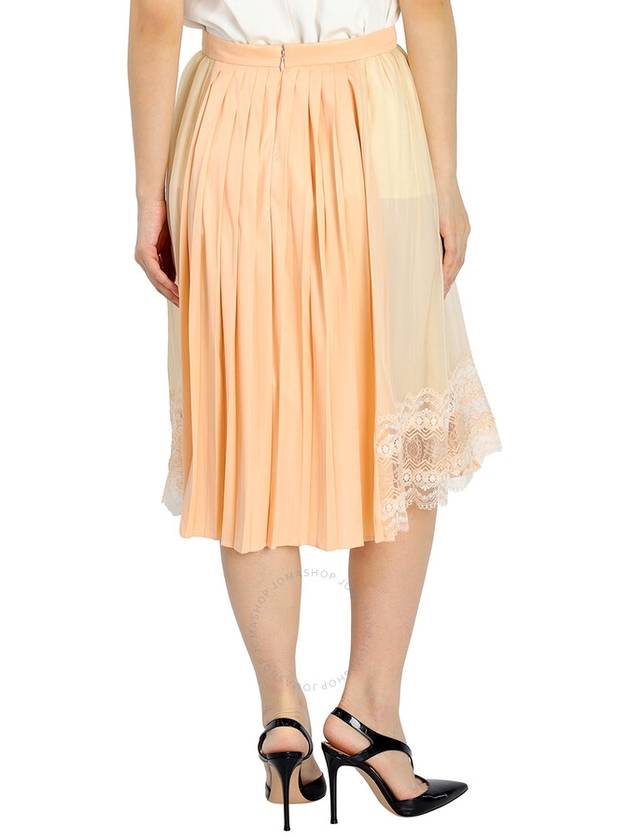 silk midi pleated skirt soft peach - BURBERRY - BALAAN 4