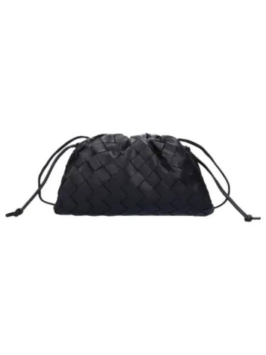 Mini Intrecciato Pouch Cross Bag Black - BOTTEGA VENETA - BALAAN 1