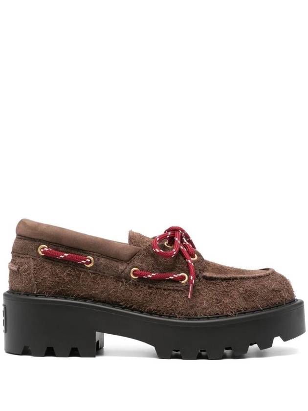 Miu Miu Sienna Brown Suede Loafers - MIU MIU - BALAAN 1