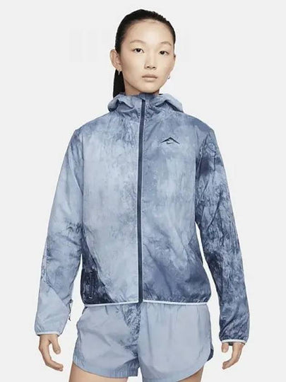 Trail Repel Running Zip-Up Jacket Light Armory Blue - NIKE - BALAAN 2