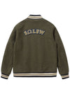 Men's W Wapen Varsity Jacket Khaki SW23IVJP02KK - SOLEW - BALAAN 3