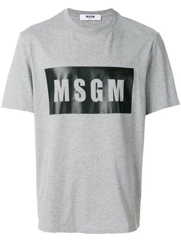 Box logo tshirt gray MM67 - MSGM - BALAAN 1