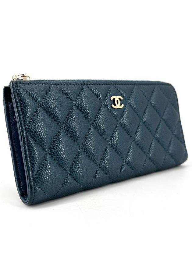 Caviar zipper long wallet - CHANEL - BALAAN 4