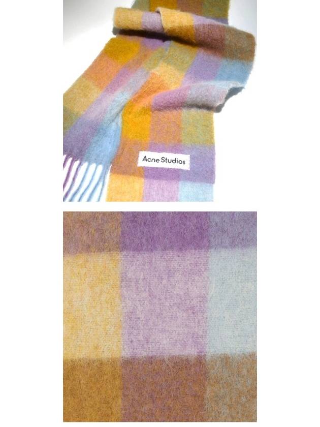 Check Mohair Muffler Violet Yellow - ACNE STUDIOS - BALAAN 6