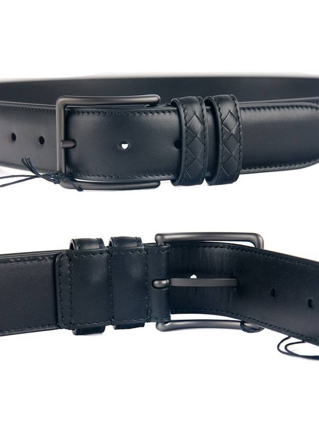 Plain Leather Belt Black - BOTTEGA VENETA - BALAAN 5