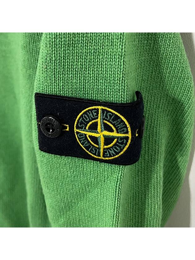 Kids Waffen Patch V Neck Cardigan 14 Green 7916501Z1 V0050 - STONE ISLAND - BALAAN 5