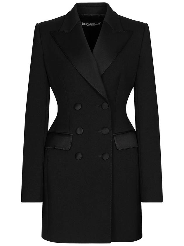 Double breasted tuxedo wool jacket black - DOLCE&GABBANA - BALAAN 2