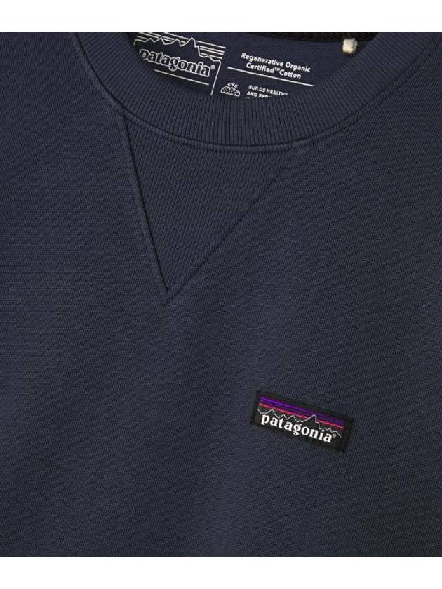 Regenerative Organic Certified Crewneck Cotton Long Sleeve T-Shirt Smolder Blue - PATAGONIA - BALAAN 3