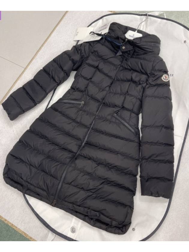 Flammette Long Down Jacket Black - MONCLER - BALAAN 2