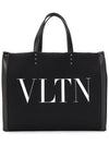 Medium Shopper Tote Bag Black - VALENTINO - BALAAN.