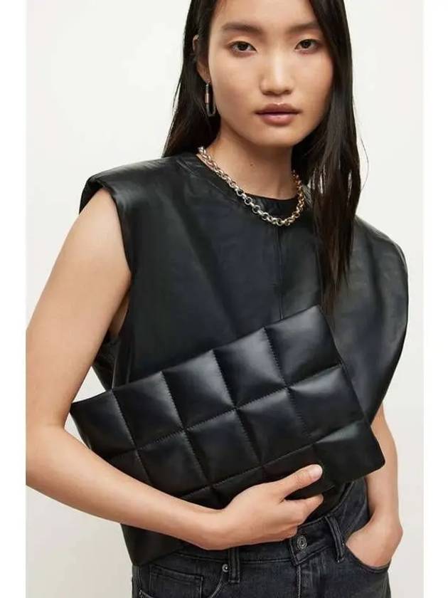 Bettina Quilted Clutch Bag Black - ALLSAINTS - BALAAN 2