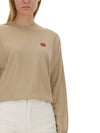 Boke Flower Embroidery Wool Knit Top Beige - KENZO - BALAAN 5