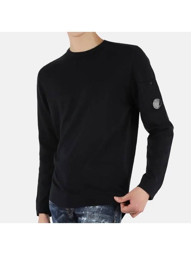 Men's Lens Wappen Cotton Sweatshirt Navy - CP COMPANY - BALAAN 2