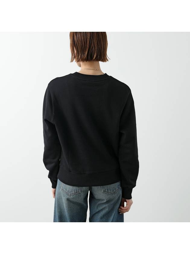 Boxy Micro Logo Sweatshirt Black - A.P.C. - BALAAN 3