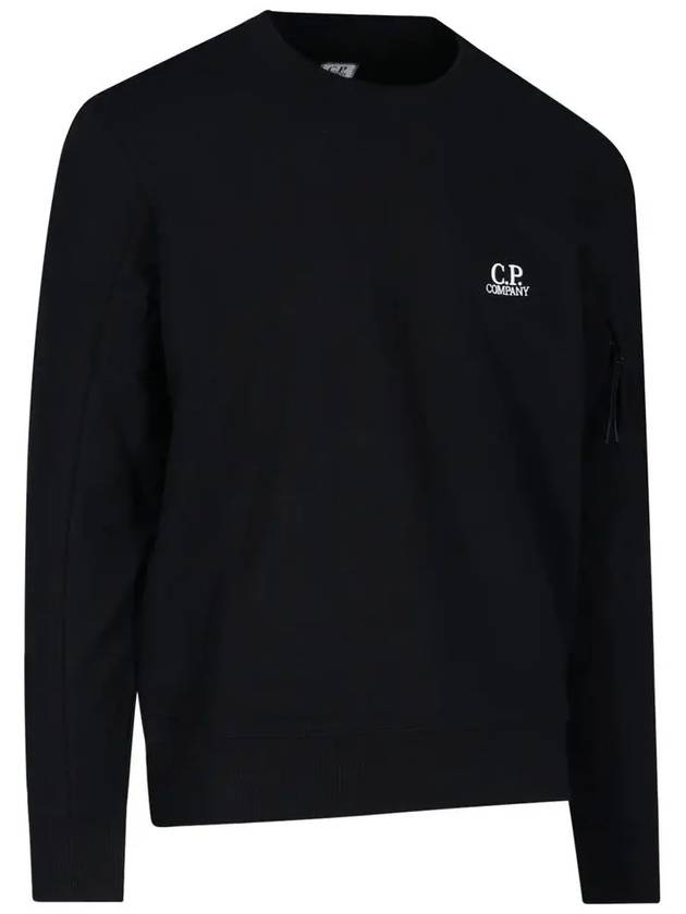 Diagonal Raised Sweatshirt Black - CP COMPANY - BALAAN 5