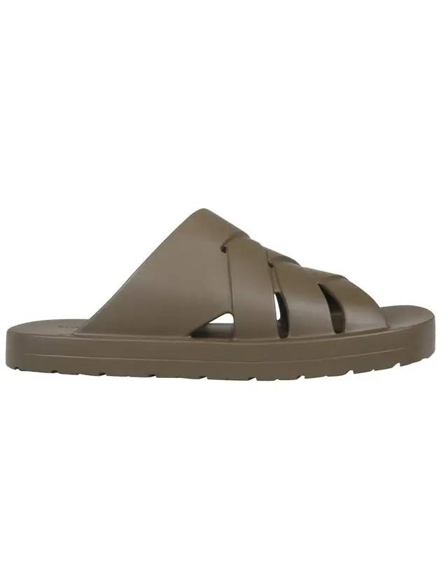 Flintston Intrecciato Matte Rubber Sandals Solid - BOTTEGA VENETA - BALAAN 1