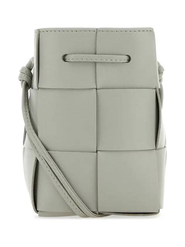 Intrecciato Cassette Small Bucket Bag Grey - BOTTEGA VENETA - BALAAN 3