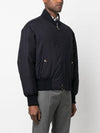 4 Bar Oversized Down Bomber Jacket Navy - THOM BROWNE - BALAAN 4