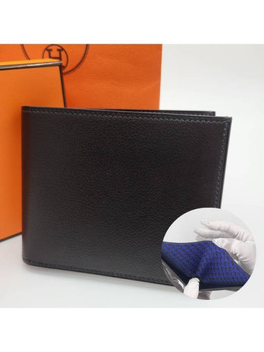 Citizen Twill Half Wallet Black Blue Zanziba H086597CAAA - HERMES - BALAAN 1