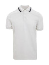 Stripe Detail Polo Shirt White - BRUNELLO CUCINELLI - BALAAN 1