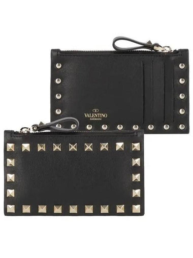 Rockstud zipper card wallet W2P0548 BOL 0NO 270843 1118520 - VALENTINO - BALAAN 1