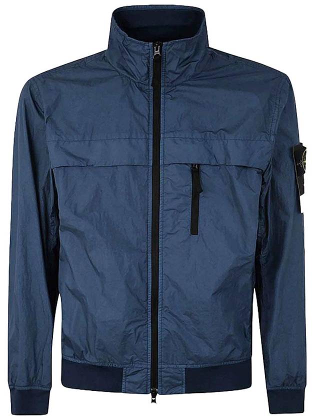 Compass Badge Pleated Windbreaker Dark Blue - STONE ISLAND - BALAAN 2