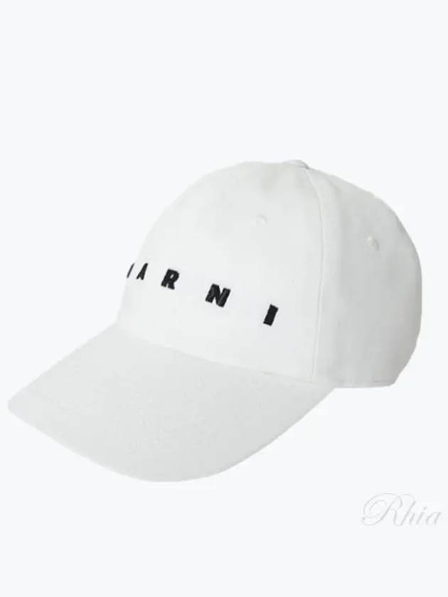 Embroidered Logo Ball Cap White - MARNI - BALAAN 2