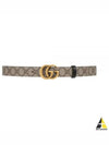 GG Marmont Supreme Canvas Leather Reversible Belt Beige Black - GUCCI - BALAAN 2