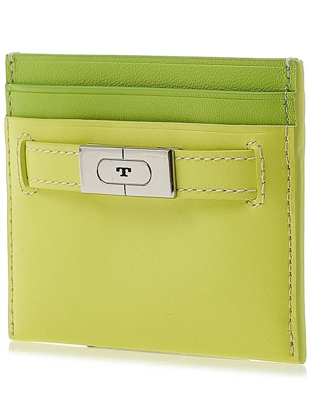 Serif T Leather Card Wallet Yellow Blaze - TORY BURCH - BALAAN 3