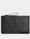 Intrecciato Large Clutch Bag Black - BOTTEGA VENETA - BALAAN 2