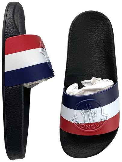 Three Stripes Basil Slippers Black - MONCLER - BALAAN 2