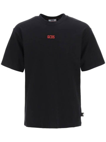 Men's Basic Logo Short Sleeve T-Shirt Black - GCDS - BALAAN 1