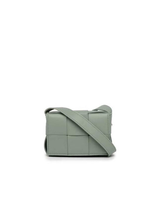 Intrecciato Cassette Small Cross Bag Light Green - BOTTEGA VENETA - BALAAN 2