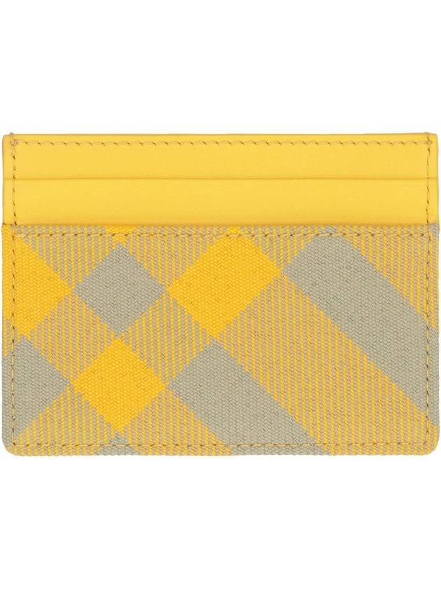 Check Card Wallet Yellow - BURBERRY - BALAAN 4