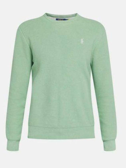 Embroidered Pony Logo Crew Neck Cotton Sweatshirt Green - POLO RALPH LAUREN - BALAAN 2