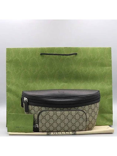 779843 GG Logo Supreme Canvas PVC Interlocking G Belt Bag - GUCCI - BALAAN 1