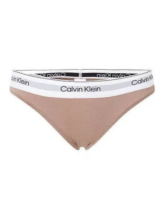 Women s Modern Cotton Bikini Briefs Underwear Light Brown 000QF7047E - CALVIN KLEIN - BALAAN 1