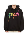 Men's Multicolor Logo Hoodie Black - GUCCI - BALAAN 2